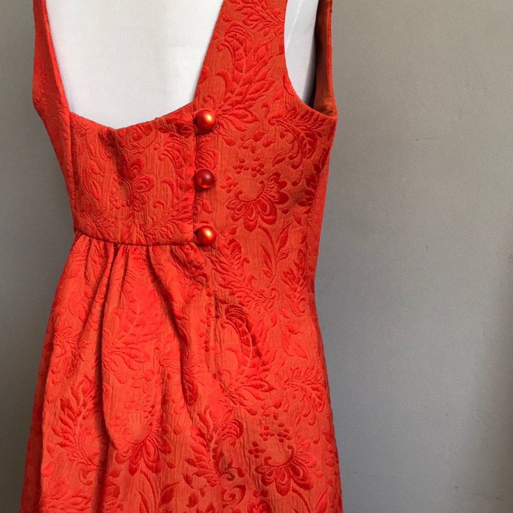 Beautiful brocade orange shift from Anthropologie